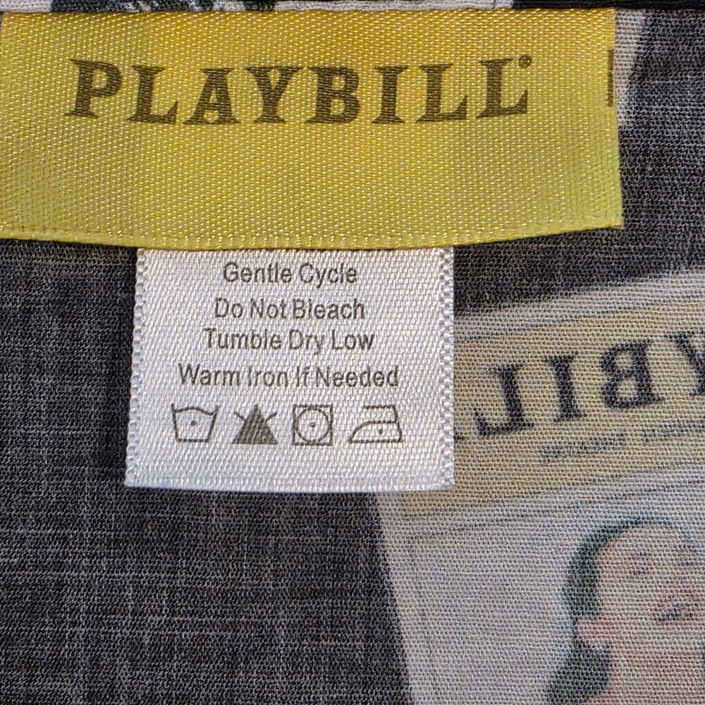 Playbill Broadway Musical All Over Print Pajama Top Shirt Small Hamilton Wicked